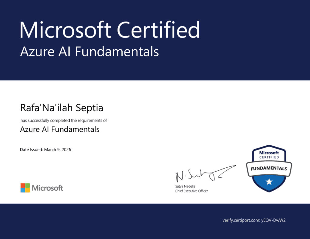 Azure AI Fundamentals certificate