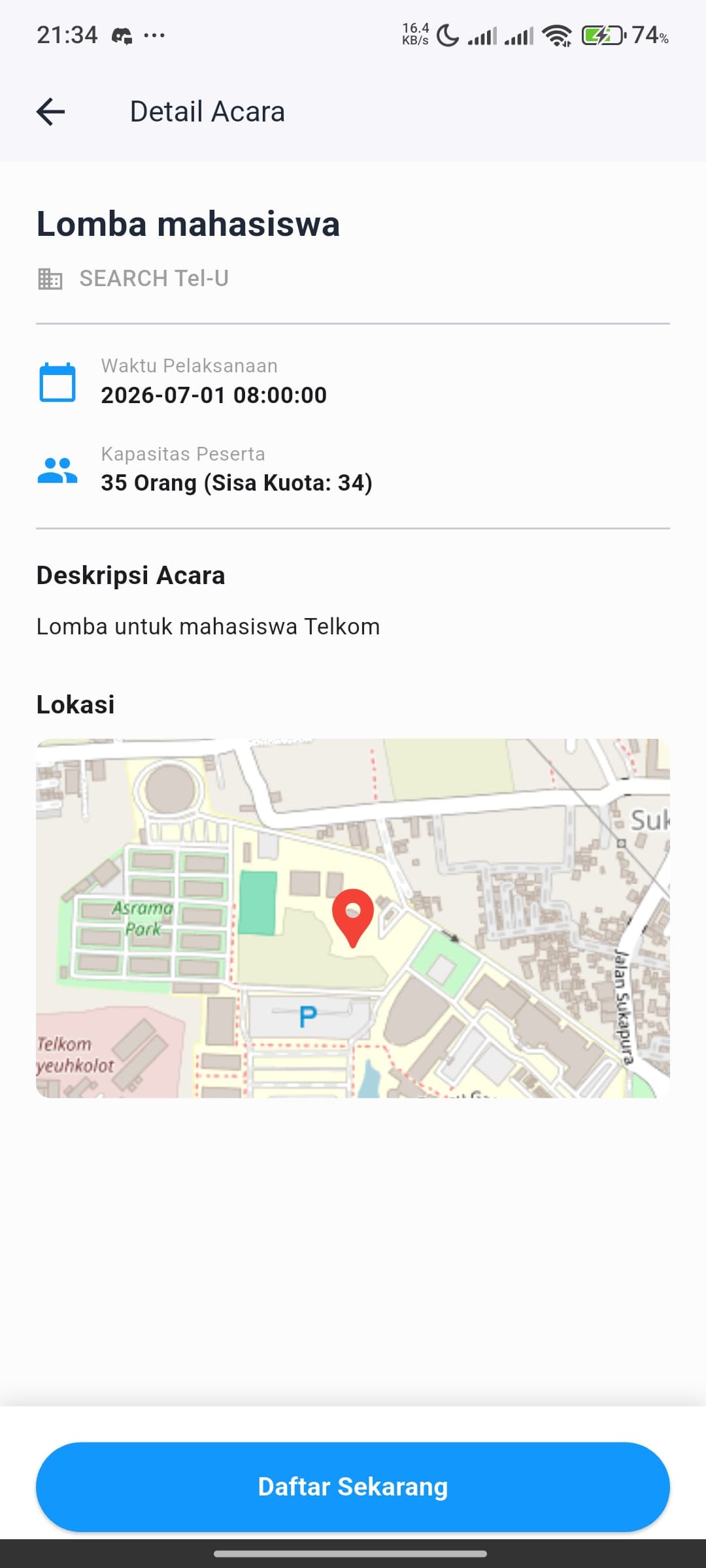 Event Details Panel