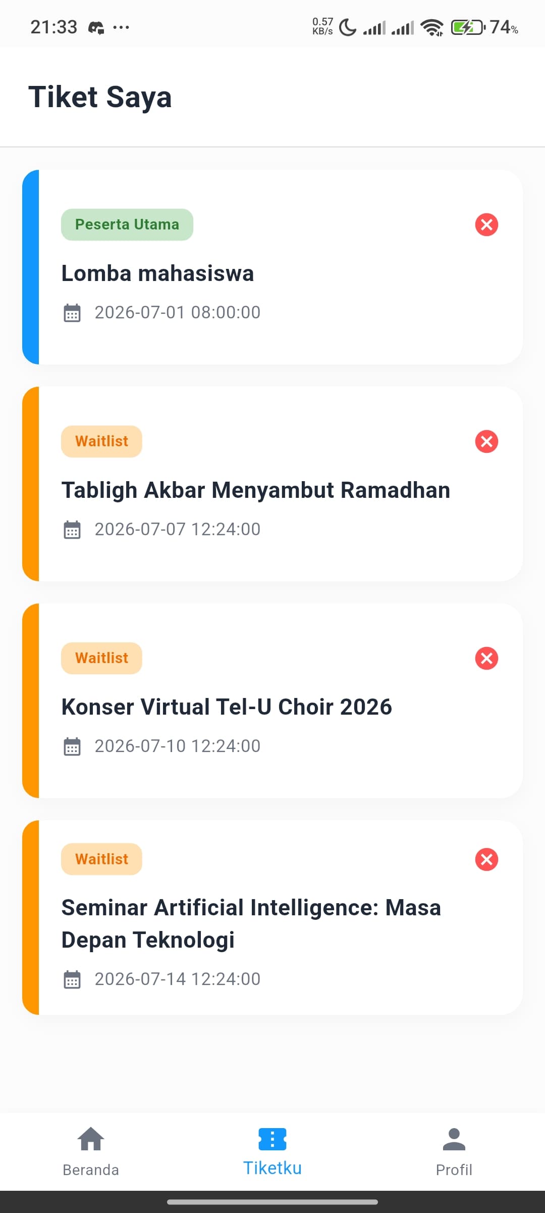 Digital Event Ticket