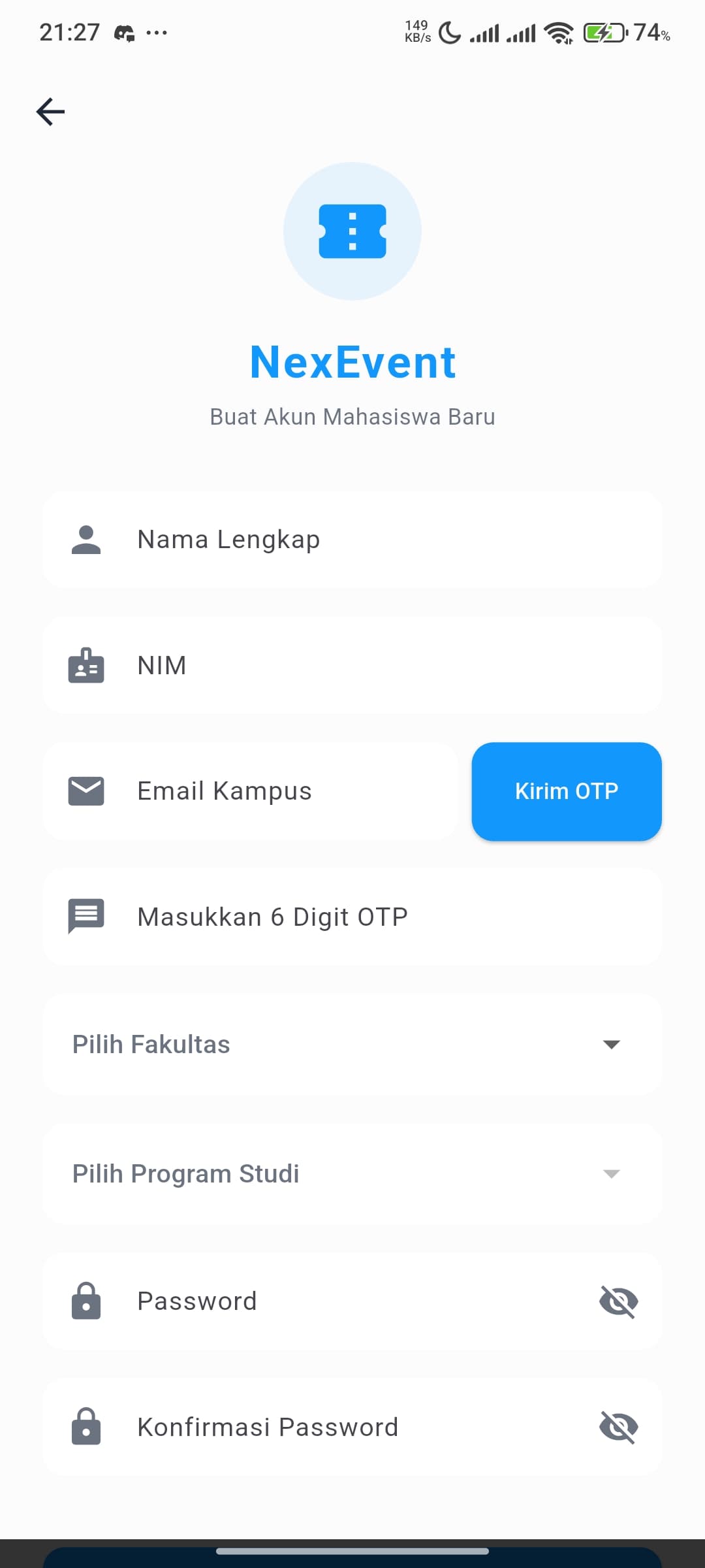 Register Account Flow