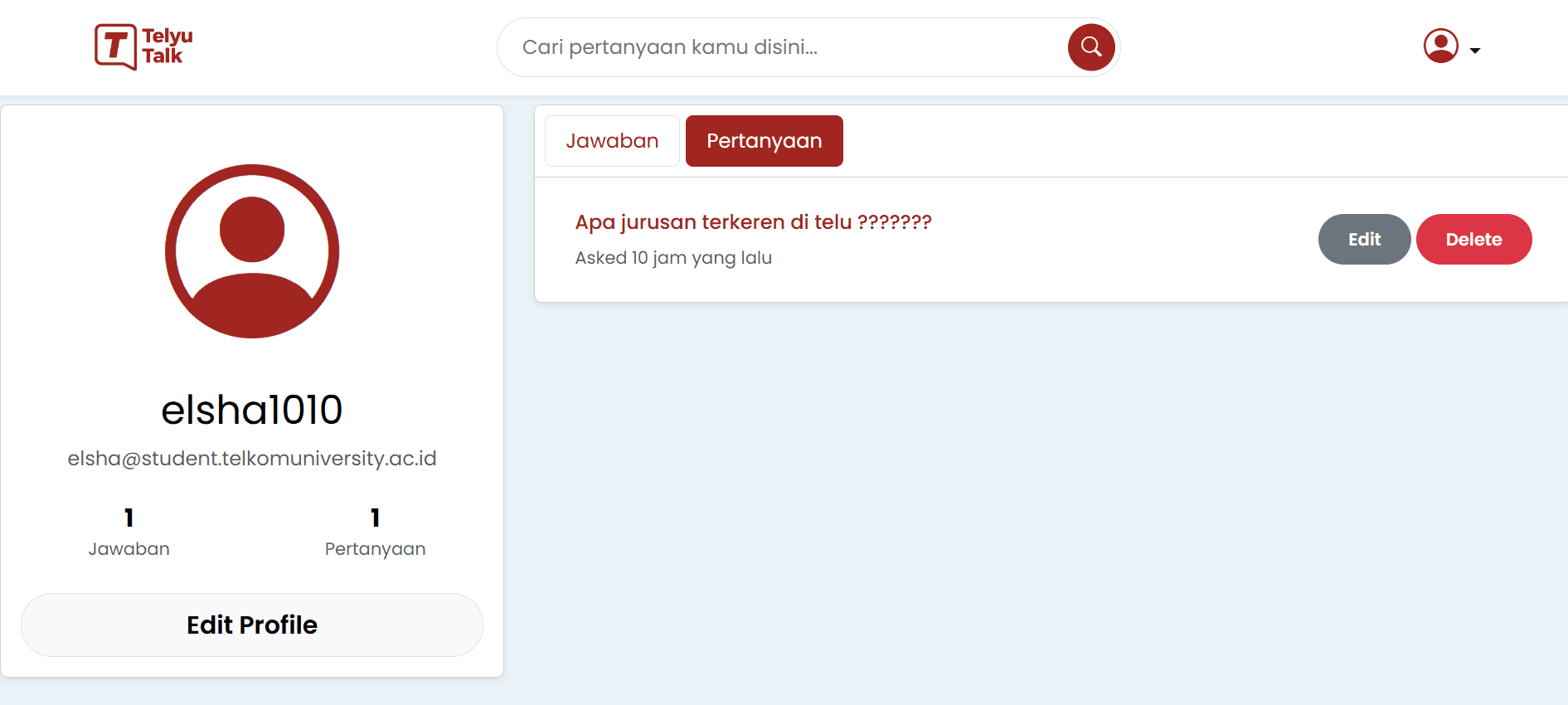 User Profile Dashboard
